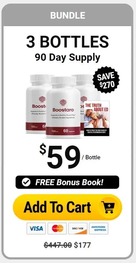 Boostaro Male Health Supplement  Price Of 3 Bottles