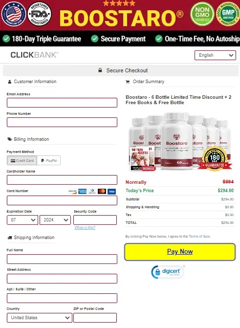 Boostaro Weight Loss Supplement Order Page Boostaro Male Health Supplement Order Page